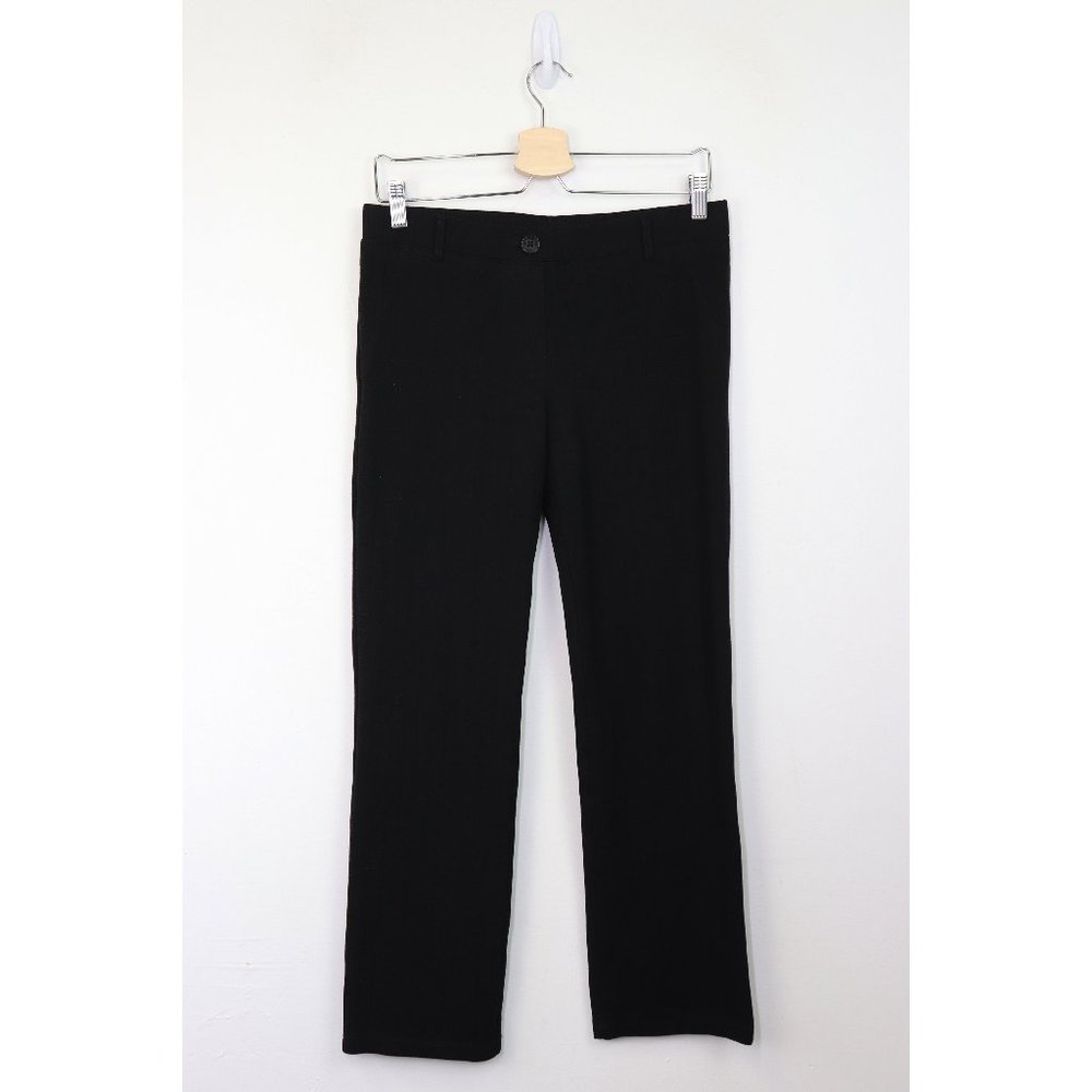 Betabrand Dress Pant Yoga Pants Savile Pinstripe Tonal Stripe Straight Leg Black - Picture 4 of 9